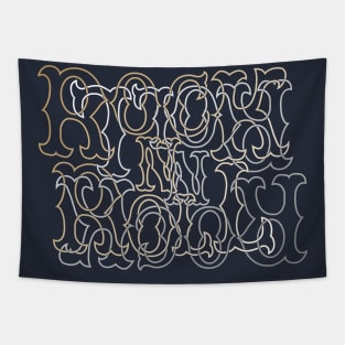 Gold and Silver RocK n RolL Anagram Tapestry