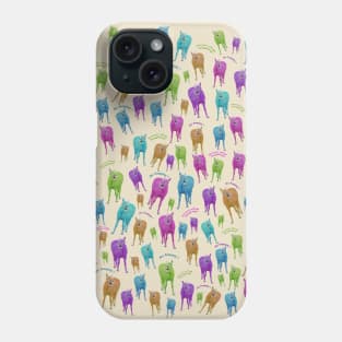 Funny horses pattern with laughing ponies Phone Case