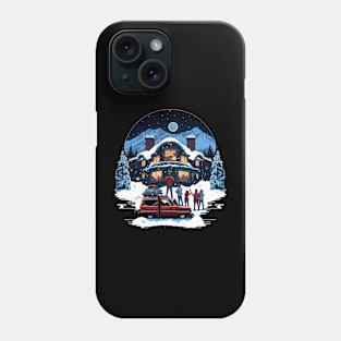 Christmas Vacation Poster Art Truck Parked Front House In The Snow Phone Case