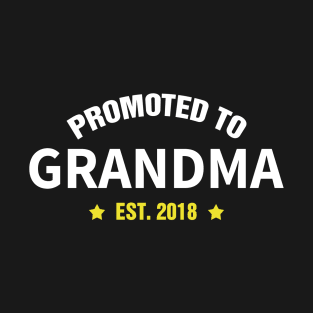 Promoted To GRANDMA Est 2018 gift ideas for family T-Shirt