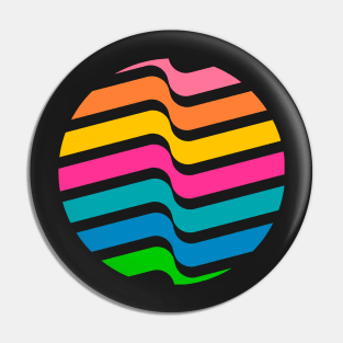 Colored Waves Pin
