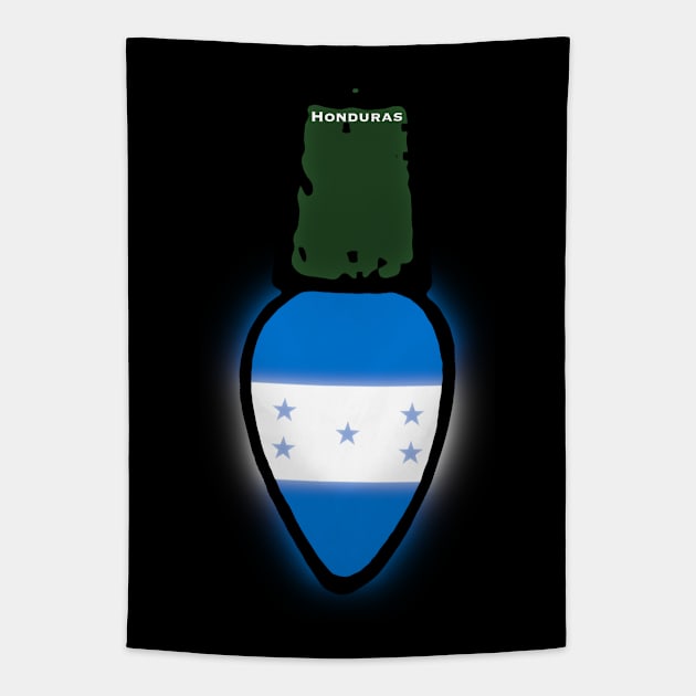 Honduras Flag Christmas Light Tapestry by SoLunAgua