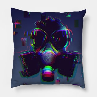 Gas Mask T-Shirt Pillow