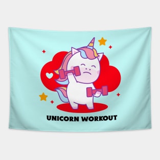Unicorn Workout | Cute Baby Tapestry