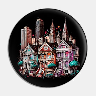 The Painted Ladies landmarks Pin