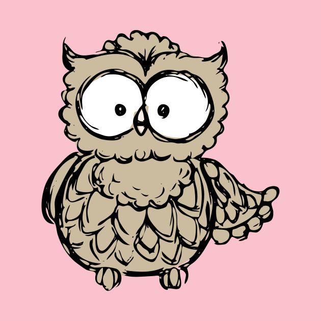 Cute hand drawn owl by naum