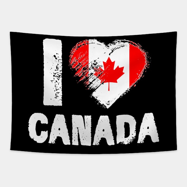 I Love Canada Tapestry by adik