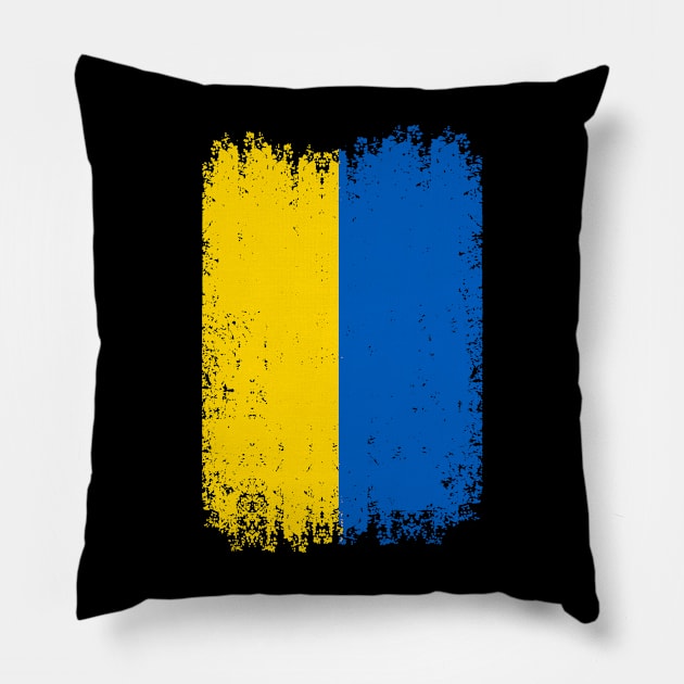 Ukraine Vintage Ukrainian National Flag Pillow by mansoury