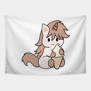 Brown Unicorn Ice Cream Tapestry