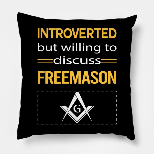 Funny Introverted Freemason Freemasonry Masonry Masonic Mason Stonemason Illuminati Pillow by relativeshrimp