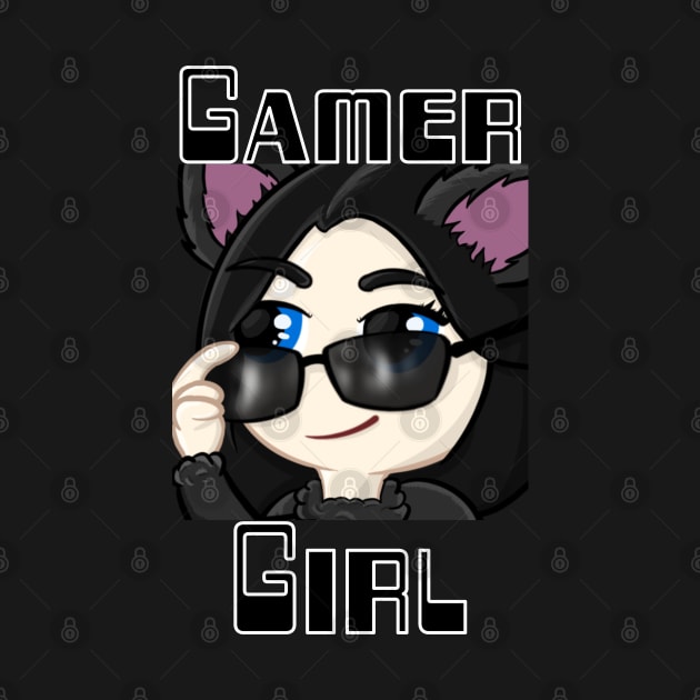 Gamer Girl, Wolf Girl Shade. Twitch streaming emote by WolfGang mmxx