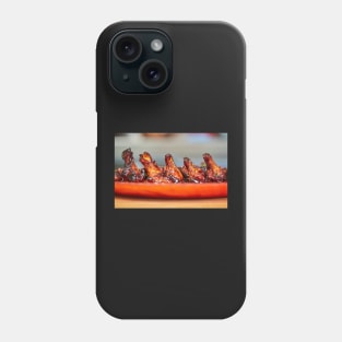 Caramelized chicken wings in closeup Phone Case