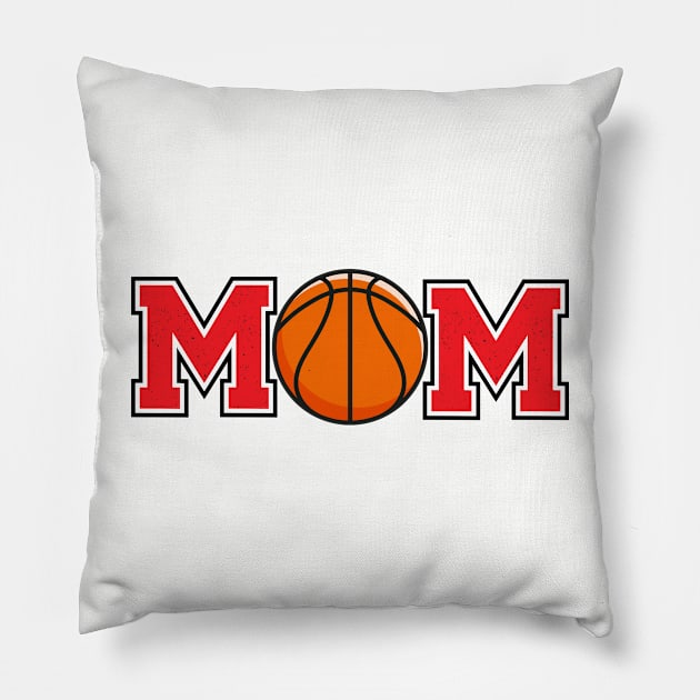 Basketball Mom Red Pillow by capesandrollerskates 