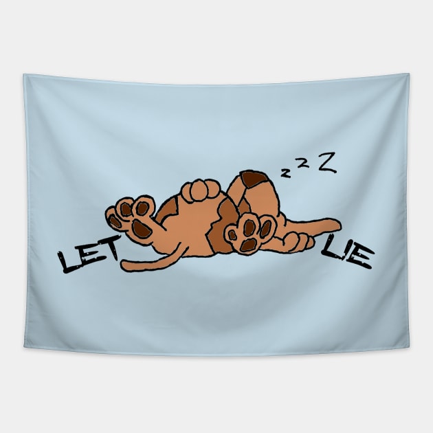 Let Sleeping Dogs Lie Cartoon Tapestry by MoPaws