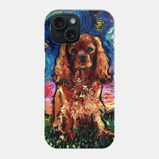 Ruby Cavalier King Charles Spaniel Night Phone Case