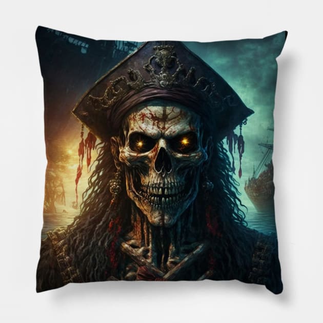 Pirate skeleton Pillow by Geek Culture