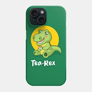 Tea-Rex dinosaur (on dark colors) Phone Case