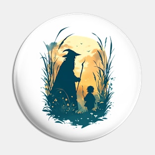 The Wise Wanderer and the Unexpected Adventurer - Fantasy Pin