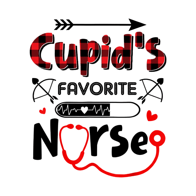 Cupid's Favorite Nurse Valentine's Day Nursing Medical Shirt by Krysta Clothing