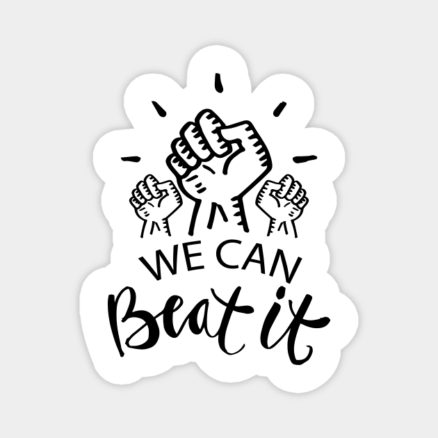 We can beat it lettering Magnet by Handini _Atmodiwiryo