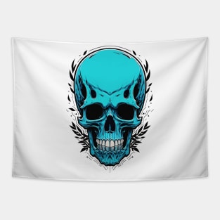 Blue Skull Head Tapestry