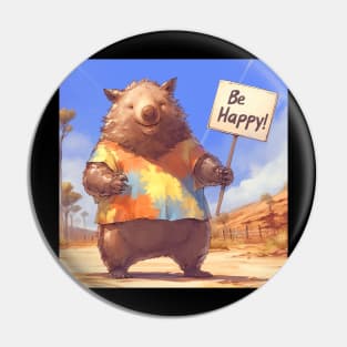 Be Happy wombat! Pin