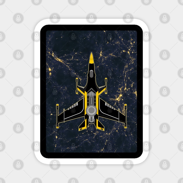 Space Shooter | Aerospace Fighter Magnet by VISUALUV