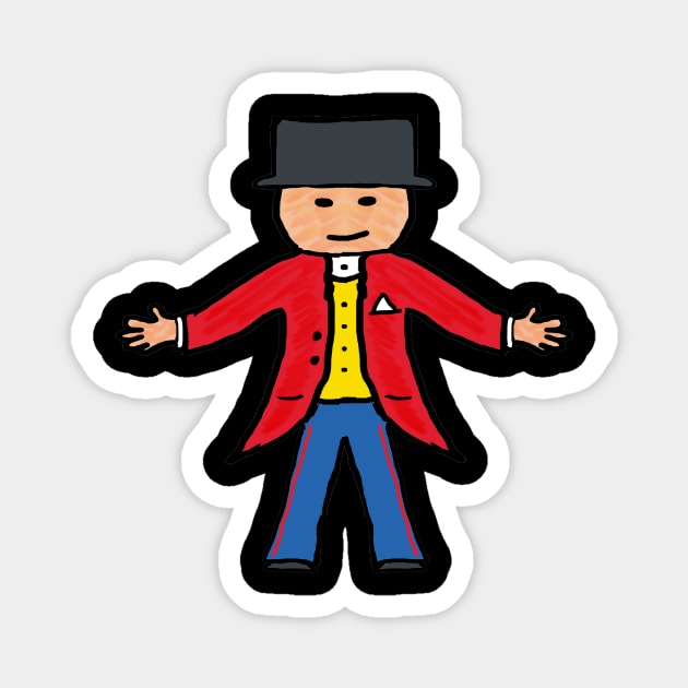 Circus Ringmaster Magnet by Mark Ewbie