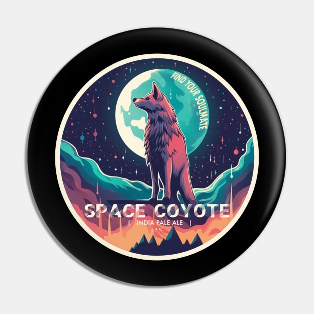 Space Coyote Pin by kvothewordslinger