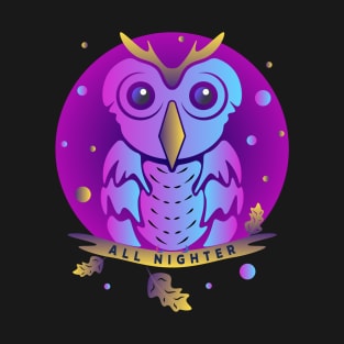 Abstracted Owl All Nighter Cyber Punk T-Shirt