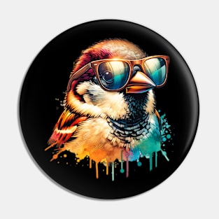 Cute House Sparrow Pin