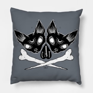 Twin ☥ Cats Pillow