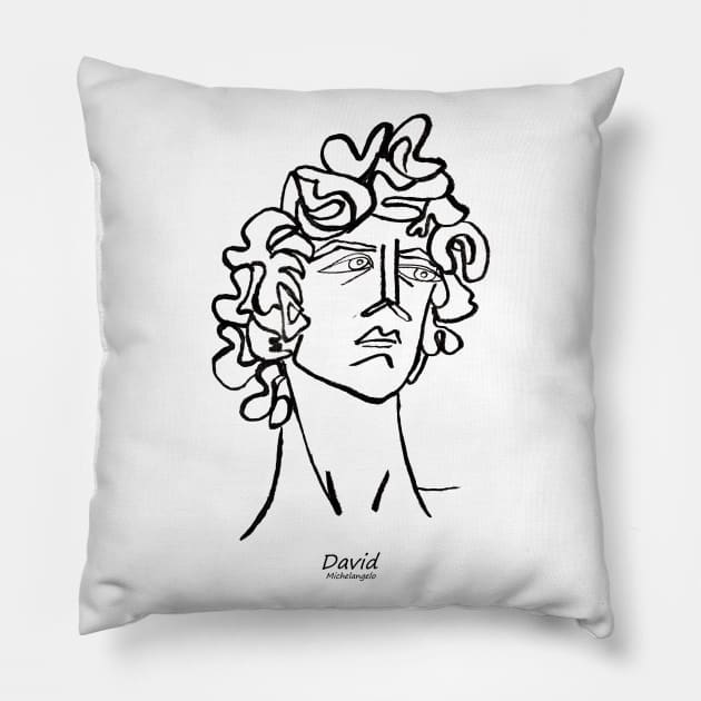 David Michelangelo statue II Pillow by Aidi Riera