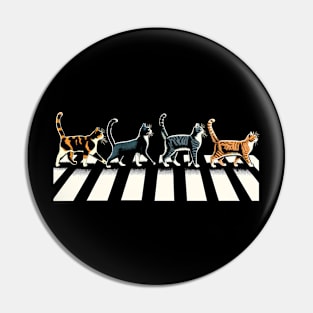 Retro Cat Rock Music Gifts Funny Cat Pin