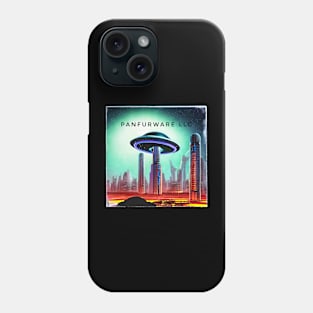 Robot Alien City with Spaceship Phone Case