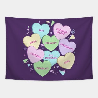 80s Inclusion Valentine's Hearts Tapestry