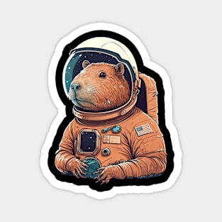 Capybara astronaut Magnet