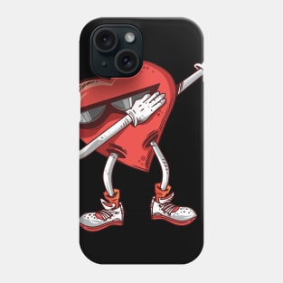 Funny Dabbing Heart Valentine Day For men women Boys Gifts Phone Case