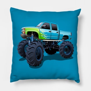 Cartoon Monster Truck Pillow