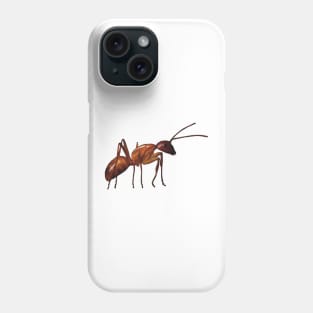 The humble brown ant. Adorable hardworking insect. Realistically illustrated, will make a very unique gift Phone Case