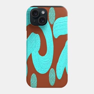 Turquoise brown Phone Case