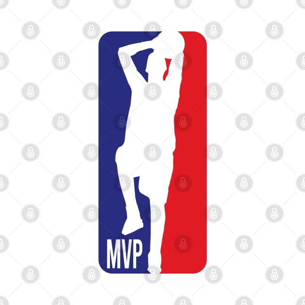 Nikola Jokic MVP Famous Shooting Shuffle Basketball Logo by vlada123