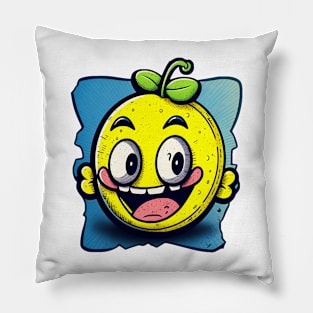 Cartoon joyful lemon Pillow