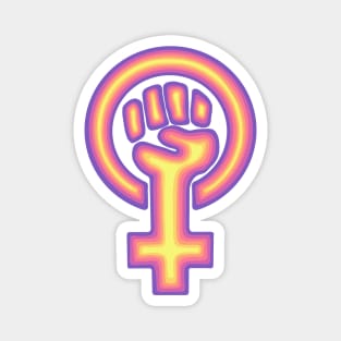 Pastel Colored Feminist Symbol Magnet