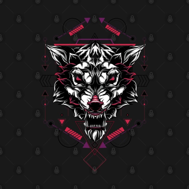 The Wild wolf sacred geometry by secondsyndicate