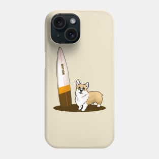 Fawn corgi surf summer Phone Case