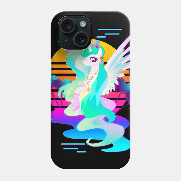 Synthwave Princess Celestia Phone Case by Ilona's Store