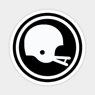 Two-Bar Helmet Minimalist Logo (White Large) Magnet