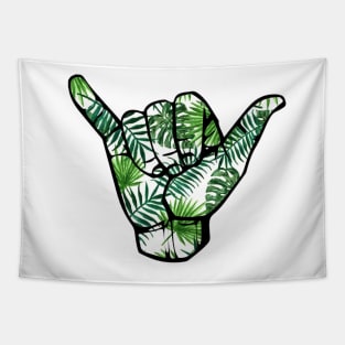 Tropical Shaka Hand Sticker Tapestry