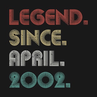 21 Years Old Vintage Legend Since April 2002 21th T-Shirt